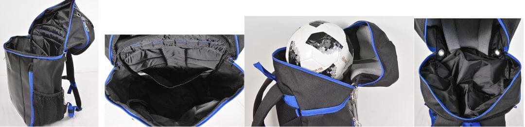 ＠アディダスサッカーボール用　3層デイパックボールバック リュック黒×赤