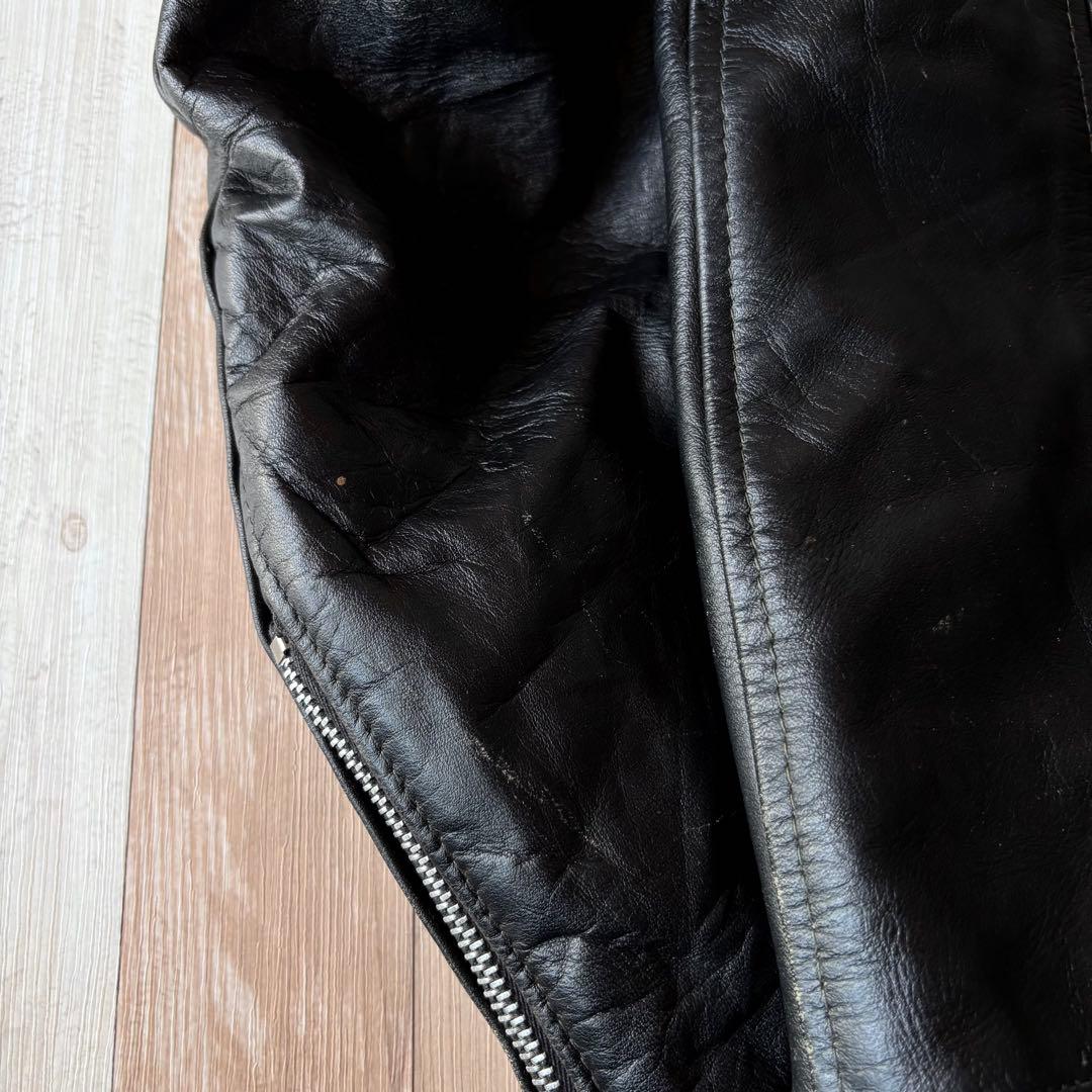 60s ヴィンテージ ステアハイドレザー シングルライダースジャケット 革ジャン