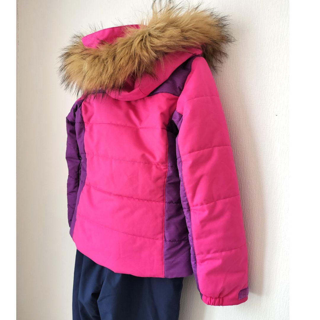 【美品】Phenix スキーウェア 女の子140 130上下 ファー ピンク紺