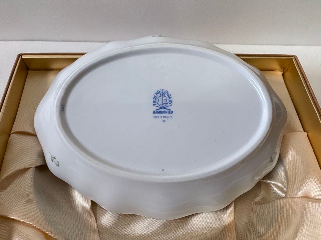 【2枚】ヘレンド HERENDアピシウス ハーブ オーバル ディッシュ プレート