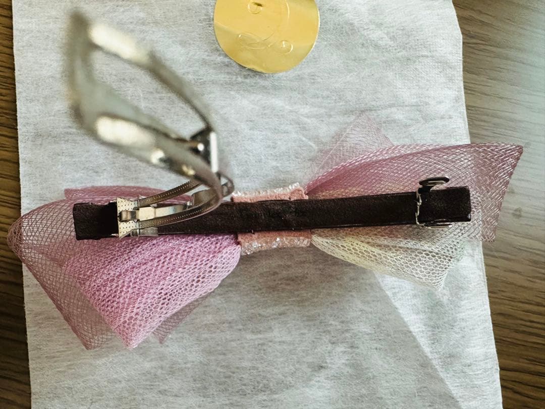 ポ*ウ様 【新品、未使用】コンプレックスビズ　バレッタ ピンク　リボン