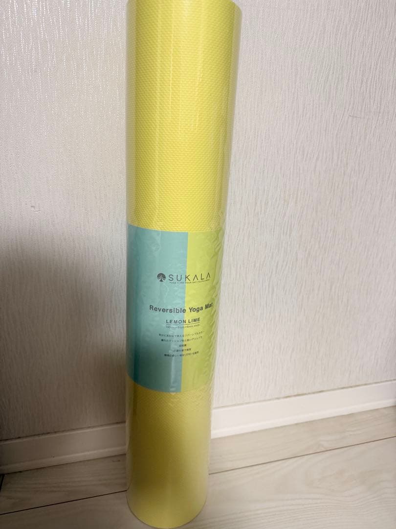 【新品未使用】SUKALA LAVA リバーシブルヨガマット 6mmレモンライム