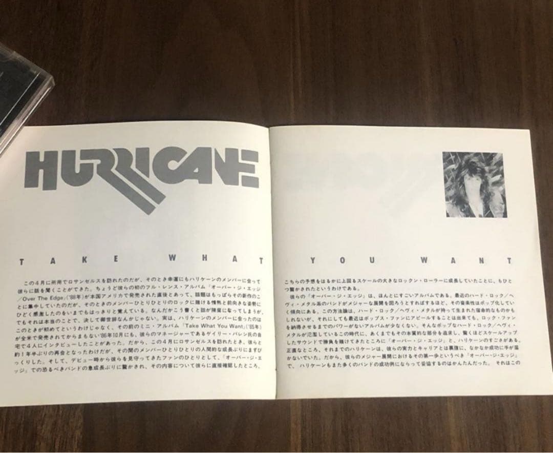 国内盤！HURRICANE/ ハリケーン/ TAKE WHAT YOU WANT