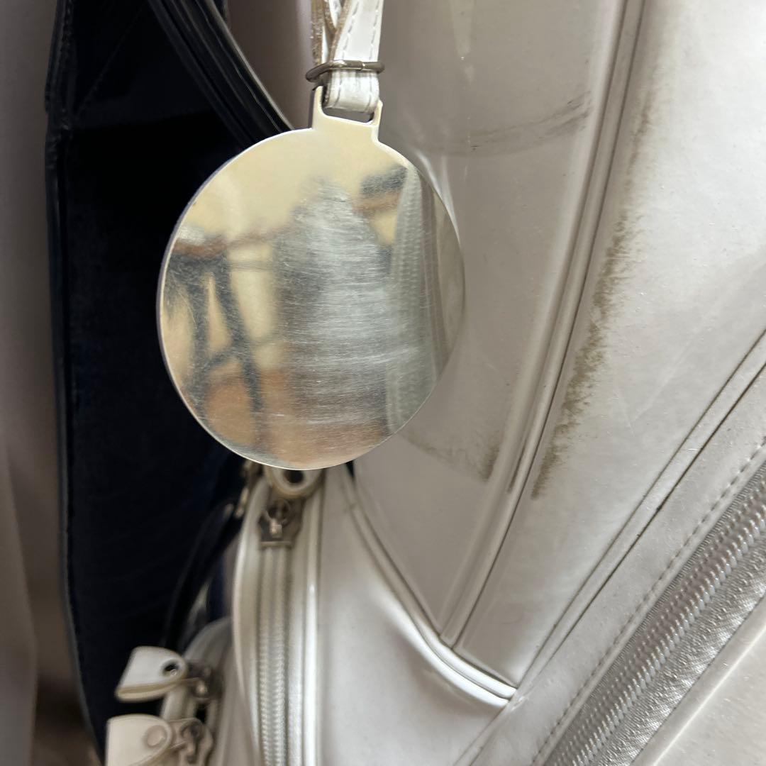 PEARLY GATES【定番】 キャディバッグ エナメルホワイト