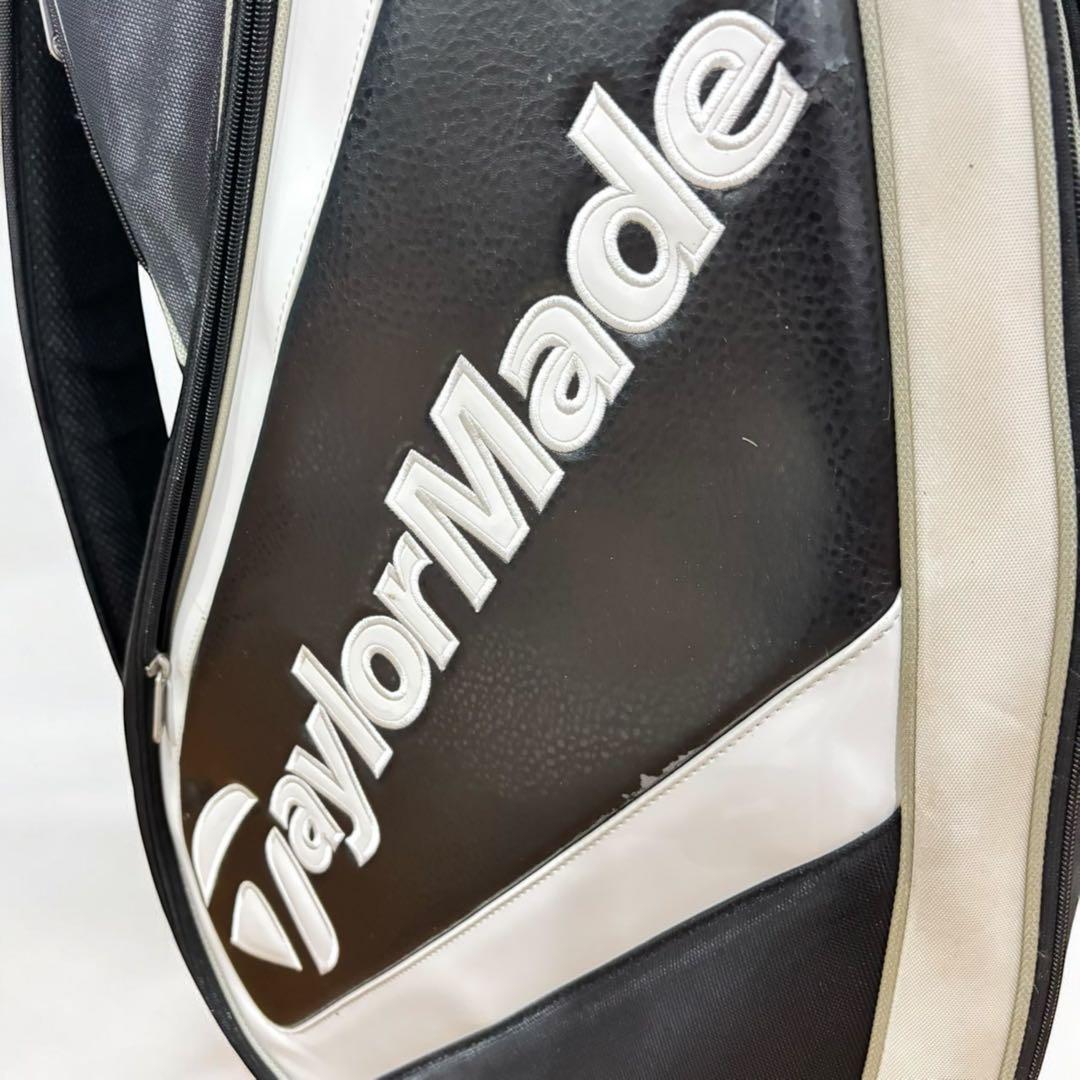 【人気モデル】TaylorMade キャディバッグ 黒白 フード付 良品 ゴルフ