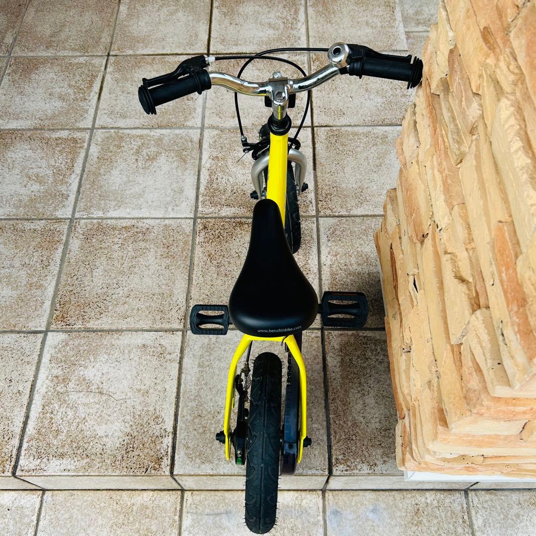 へんしんバイク 黄色　キックバイク ペダル自転車 Hensihn Bike