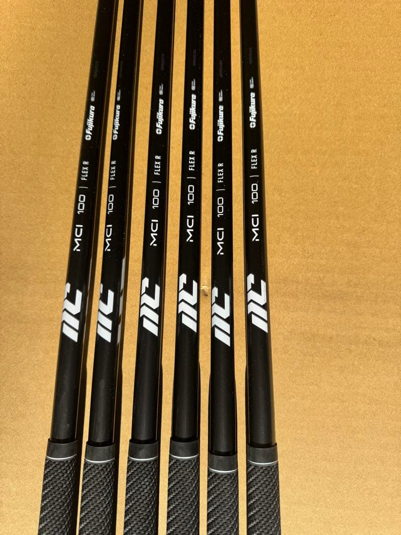 MCI 100 Rシャフト 6本セット 6番〜AW