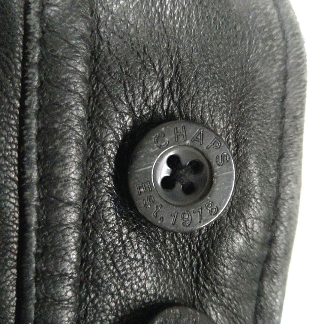 CHAPS 本革 レザージャケット XXL ブラック ラルフローレン