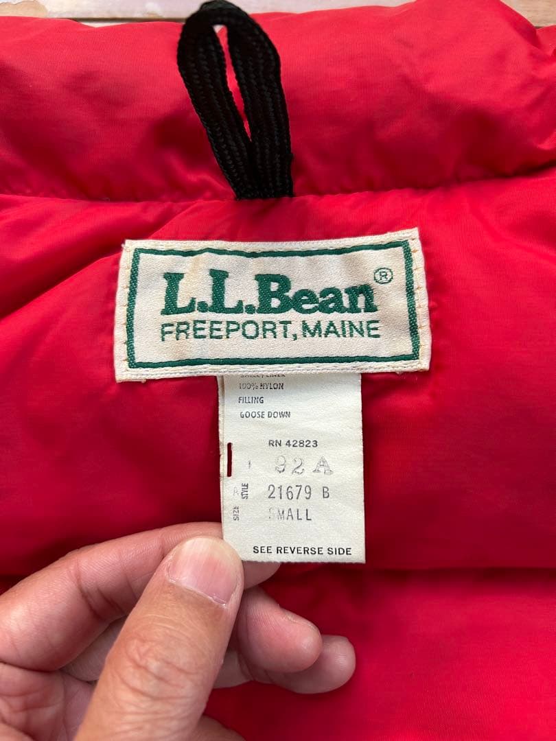 *Haaさま用　70s 80s LLbean ダウンベスト　赤　S