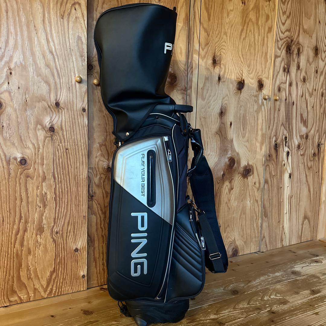 PING スタンドキャディバッグ 防水カバー付き