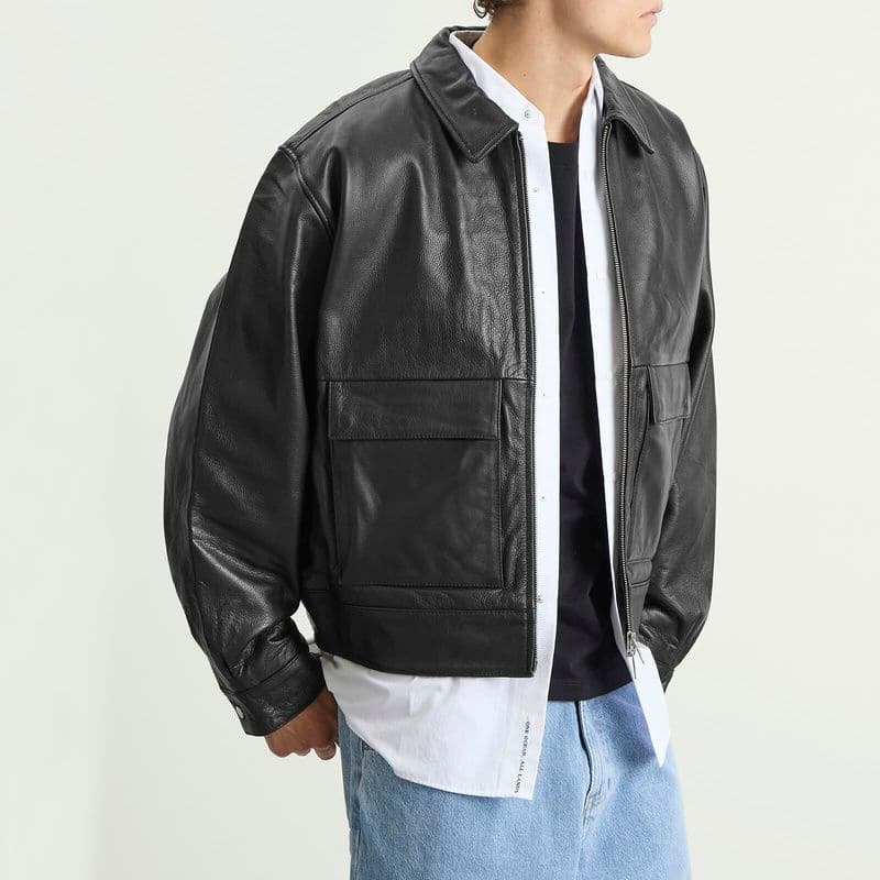 EDWIN レザージャケット DOGMA JACKET L 黒 オーバーサイズ
