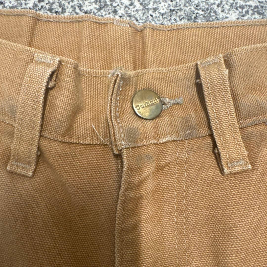 【USA製・W30】名作 カーハート B01 ダブルニー ダックパンツ ベージュ