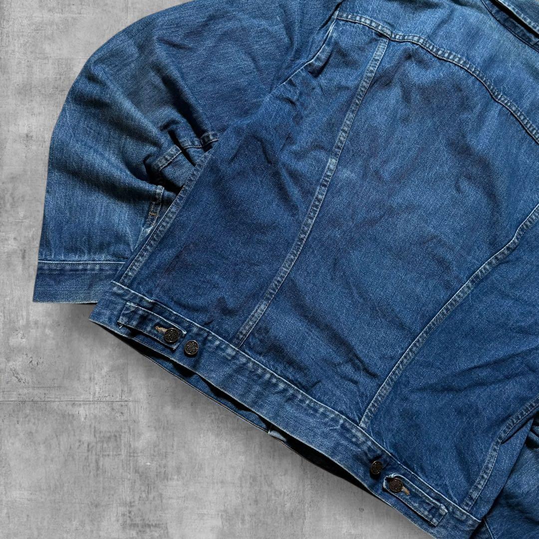 歩く熊2640 古着80年代USA製ラスラーデニムジャケット短丈トラッカー