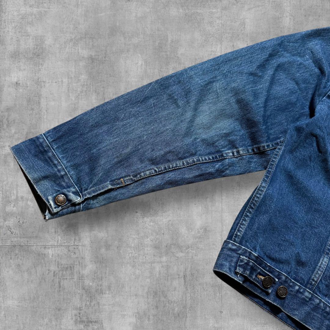 歩く熊2640 古着80年代USA製ラスラーデニムジャケット短丈トラッカー