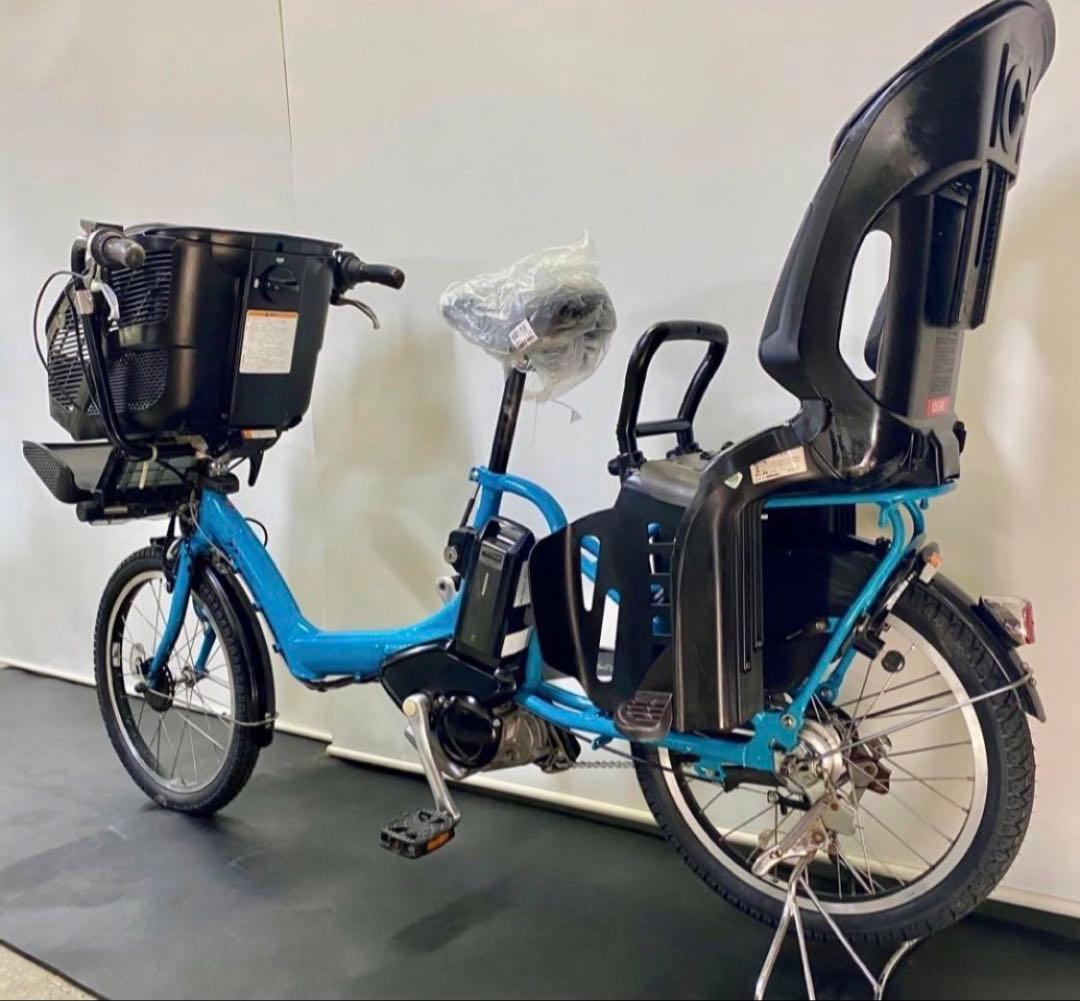 1年保証 ブリヂストン　20インチ　子供乗せ　3人乗り　水色　電動アシスト自転車