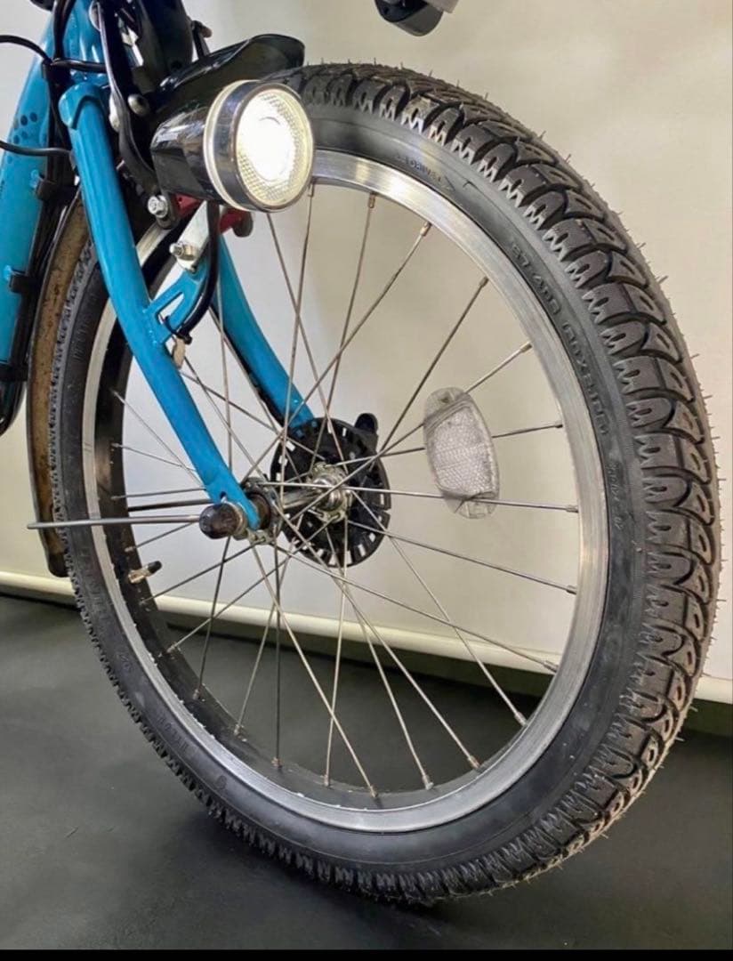 1年保証 ブリヂストン　20インチ　子供乗せ　3人乗り　水色　電動アシスト自転車