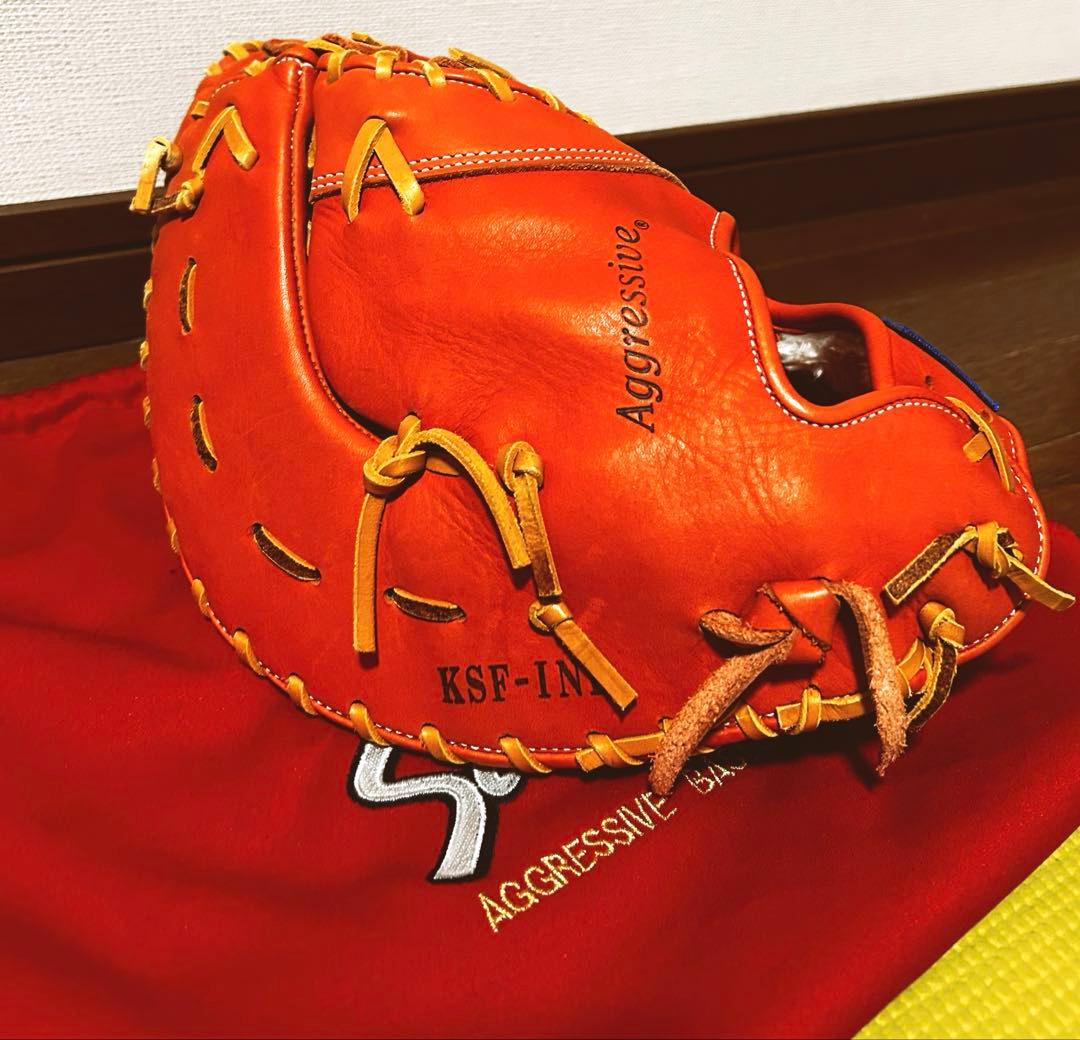 美*店様 スラッガー　ファーストミット　KSF-INB　湯揉み型付け済み