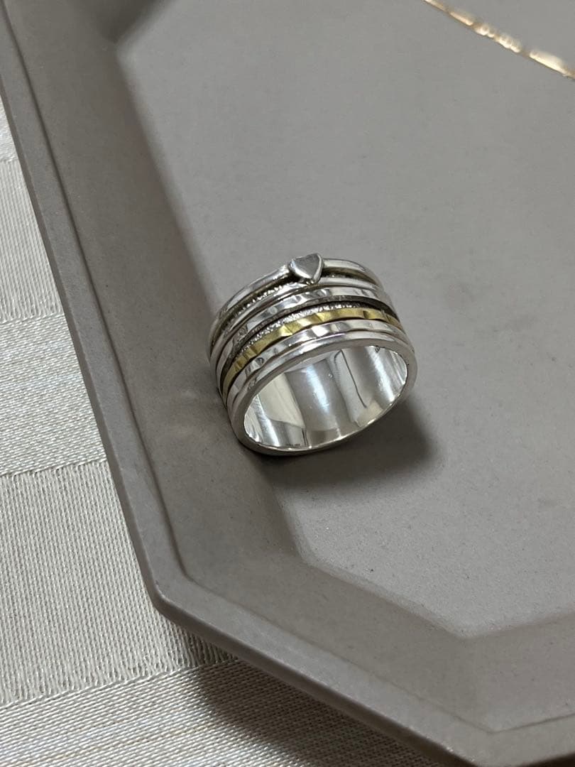 【Biju mam】ビジュマム　リング　ローリング　ハート　シルバー　17号