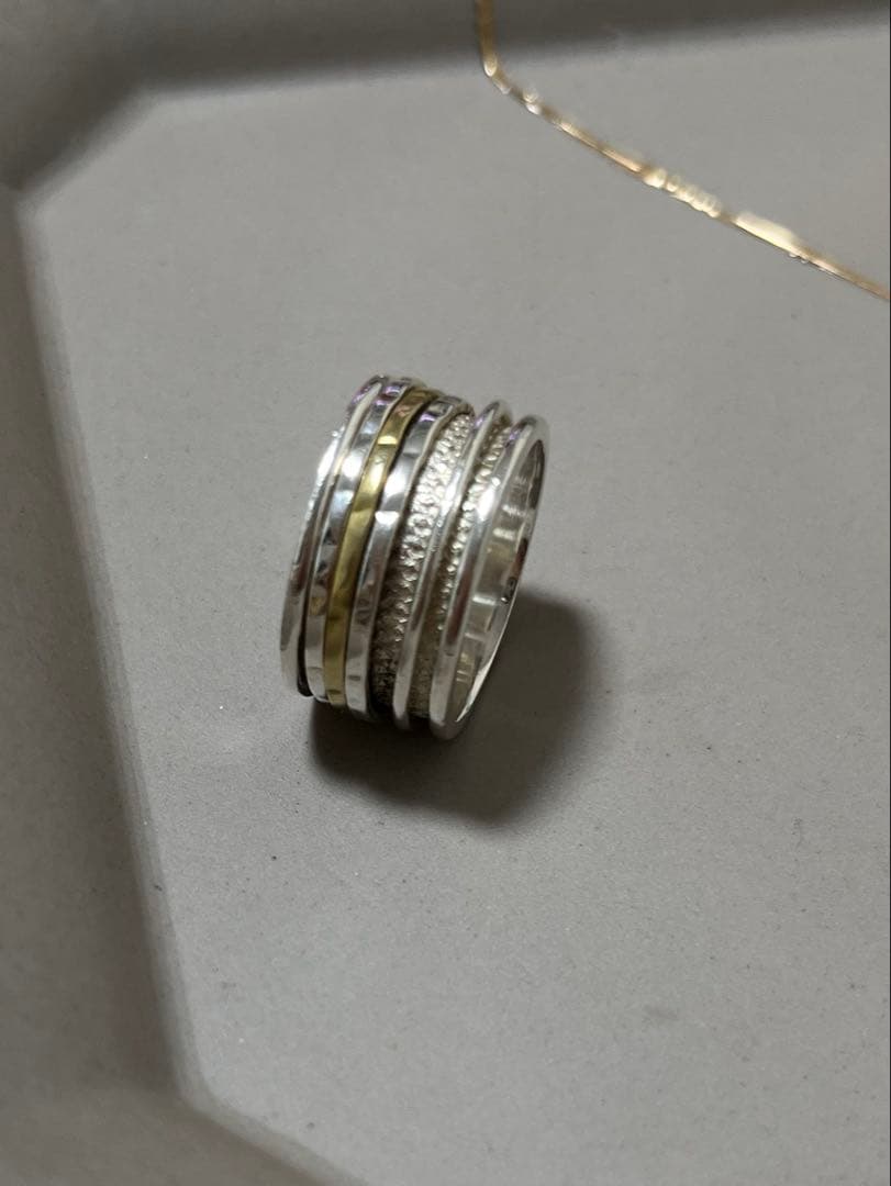 【Biju mam】ビジュマム　リング　ローリング　ハート　シルバー　17号