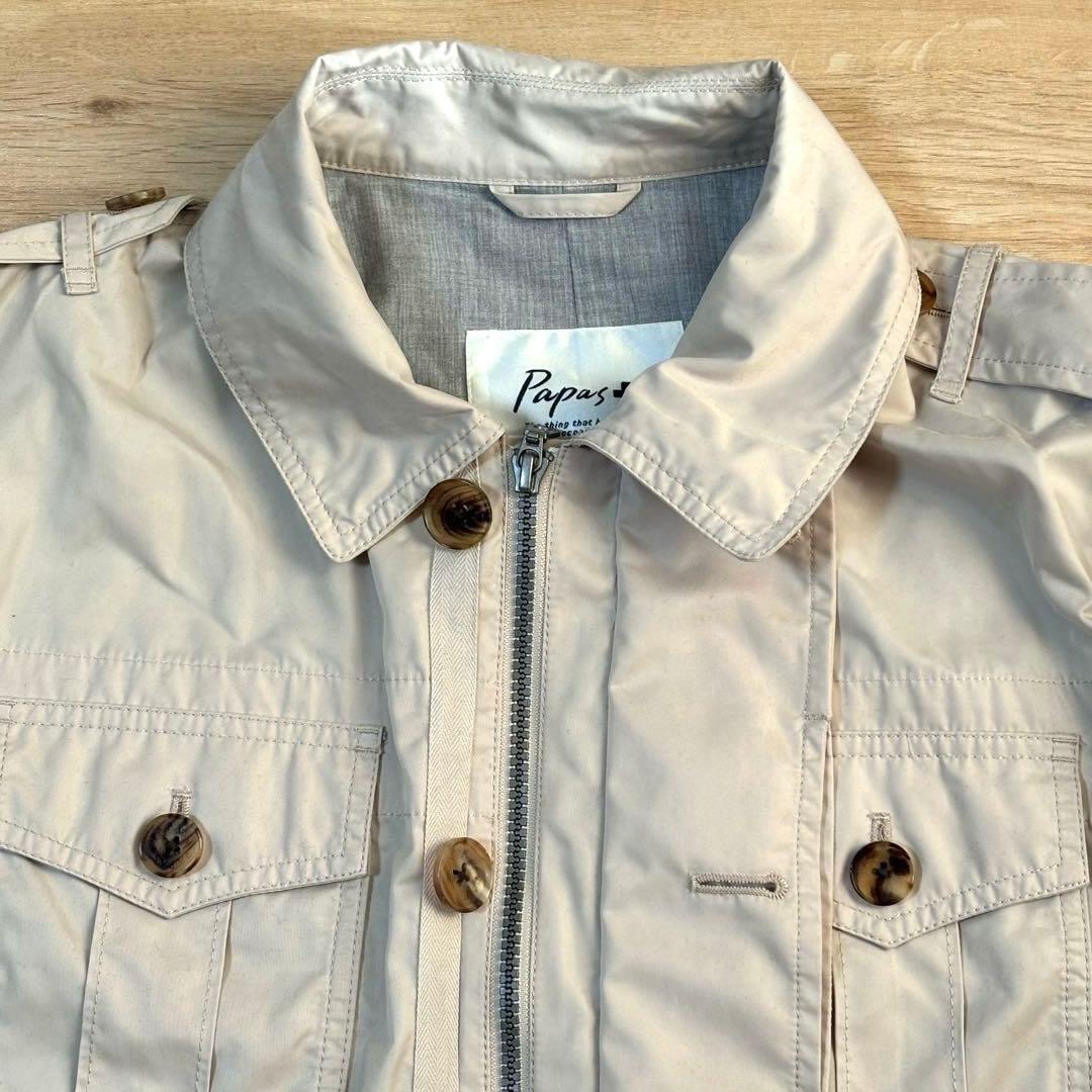 PAPAS PLUS サファリジャケット Mサイズ ブルゾン カバーオール