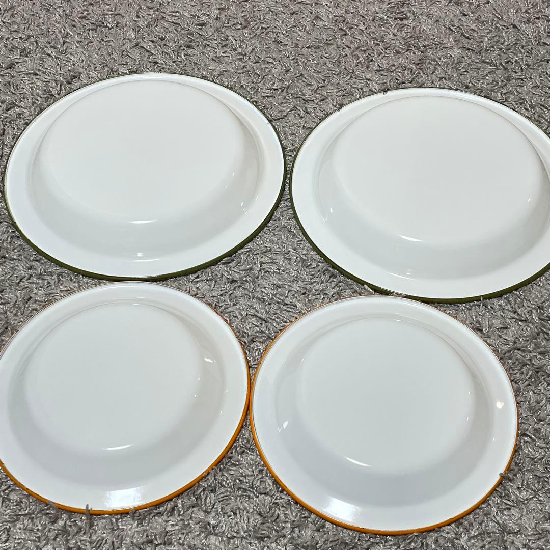 極美品 HUMAN MADE ENAMEL PLATE プレート 皿 4枚セット