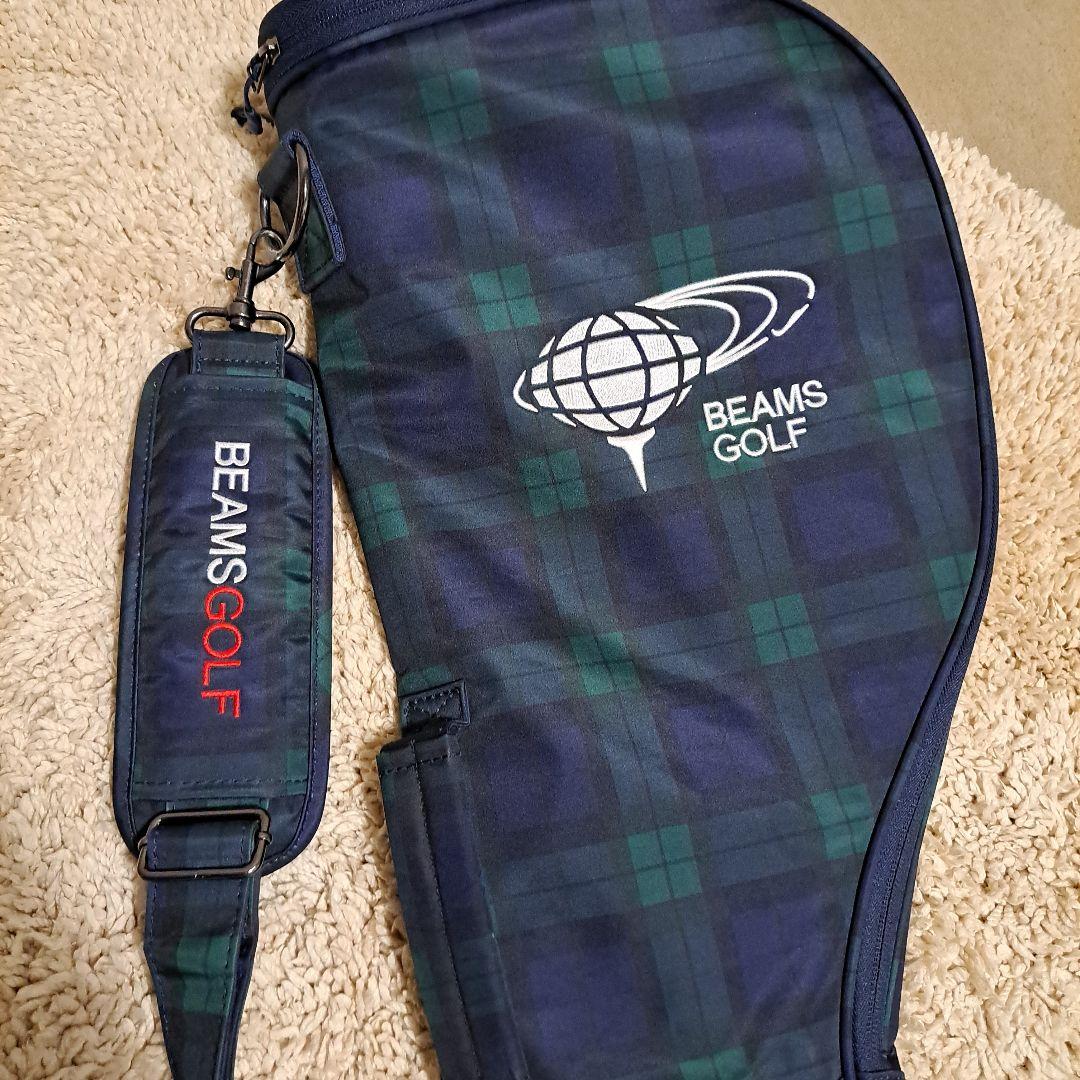 BEAMS GOLF クラブケース、 ネイビー・グリーンチェック