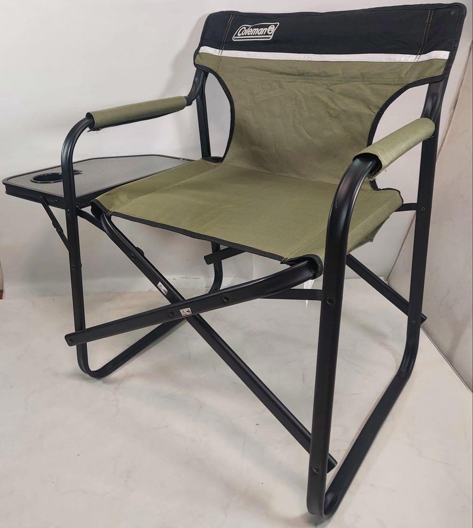 Coleman サイドテーブル付きデッキチェア オリーブ 2000033809