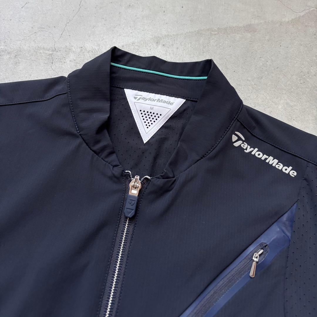 【美品】TaylorMade テーラーメイド ゴルフ ナイロンジップアップベスト