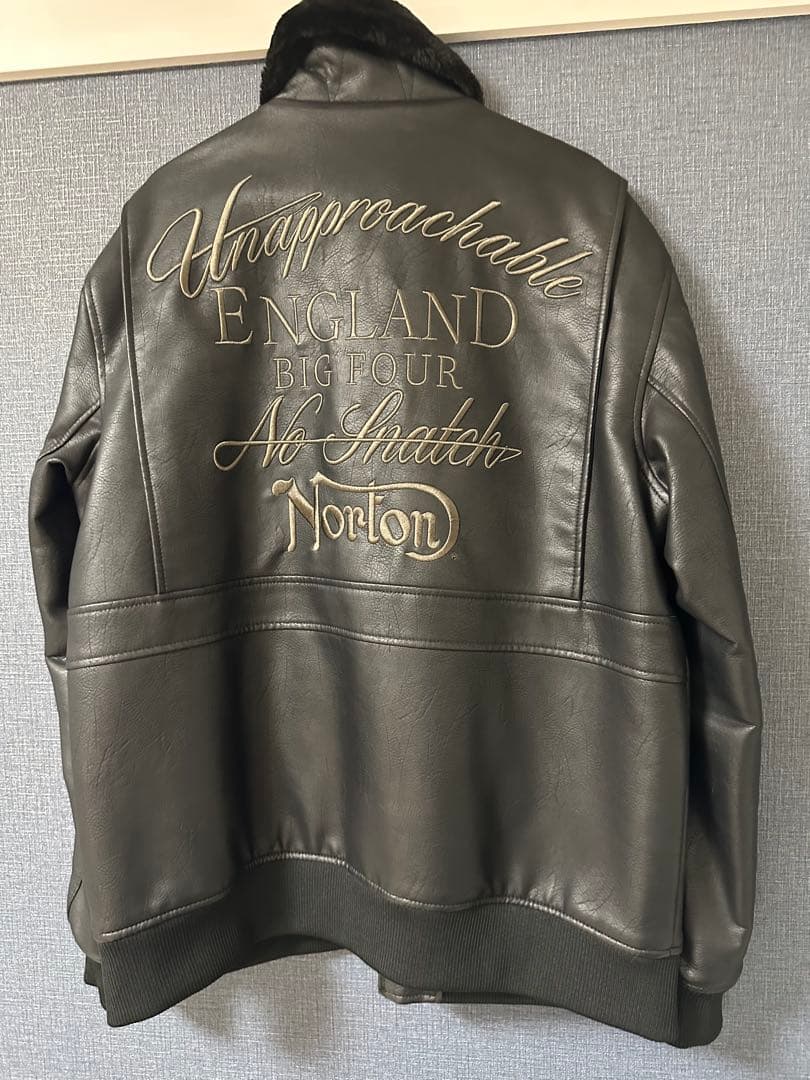 Norton レザージャケット X-LARGE ブラック　203N1704