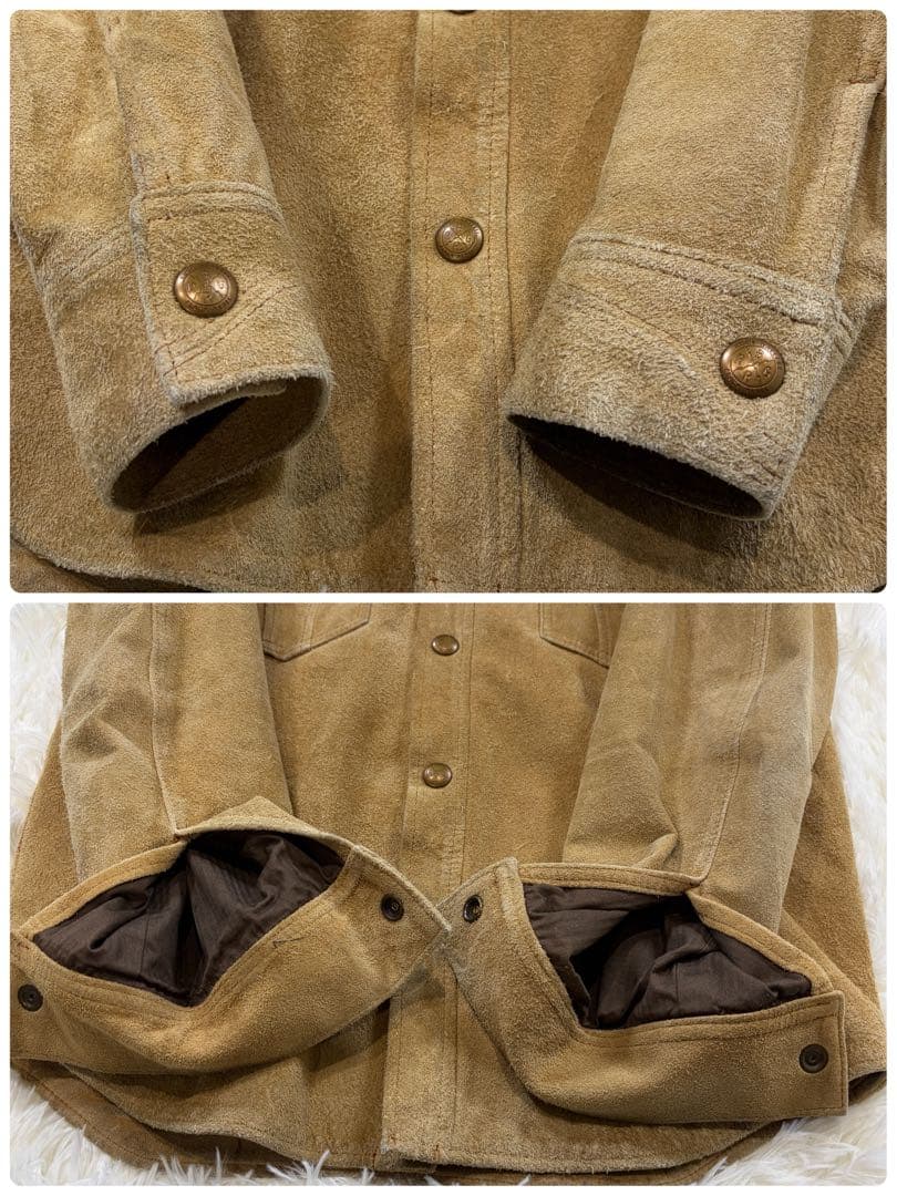 ルードギャラリーブラックレーベル スエード ウエスタンジャケット キャメル M