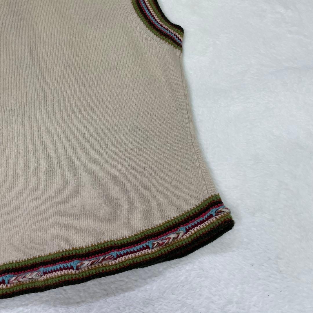 希少　KENZO 高田賢三期　花柄刺繍ニットベスト 総柄　ニット　90s