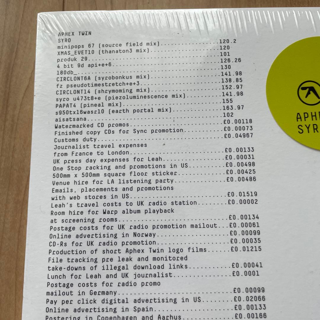 洋楽 SYRO/APHEX TWIN LP