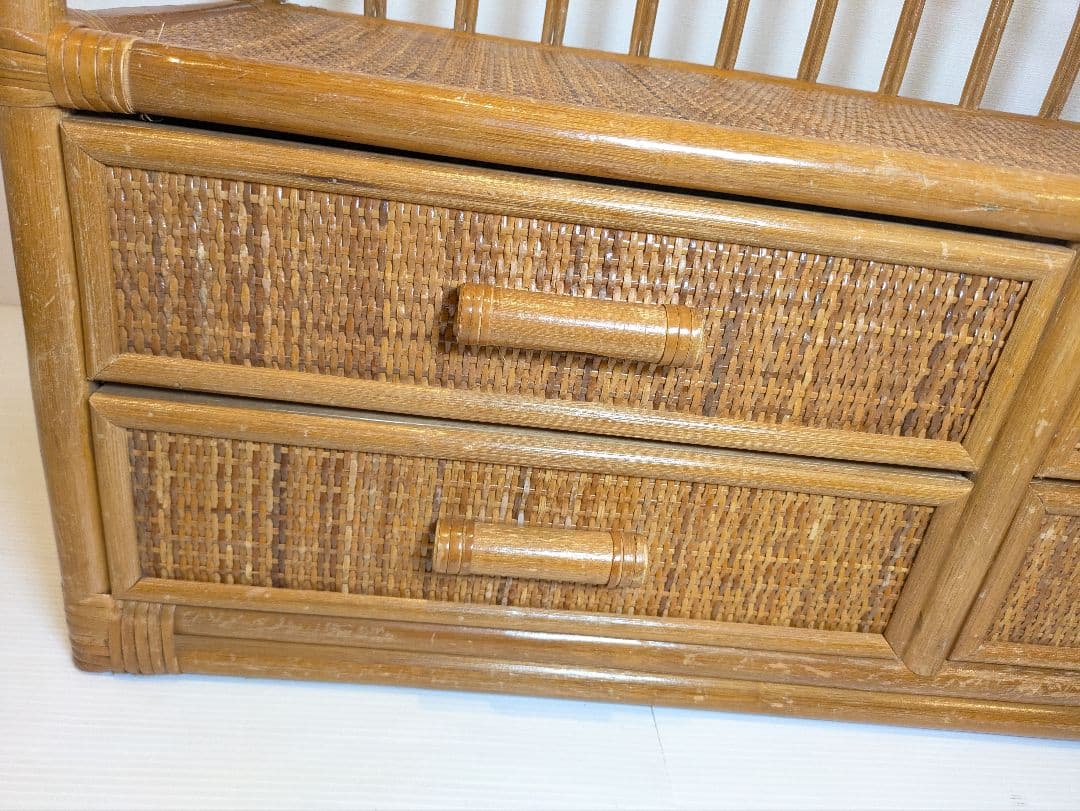 籐　ラタン　サイドボード　収納ボックス　籐家具