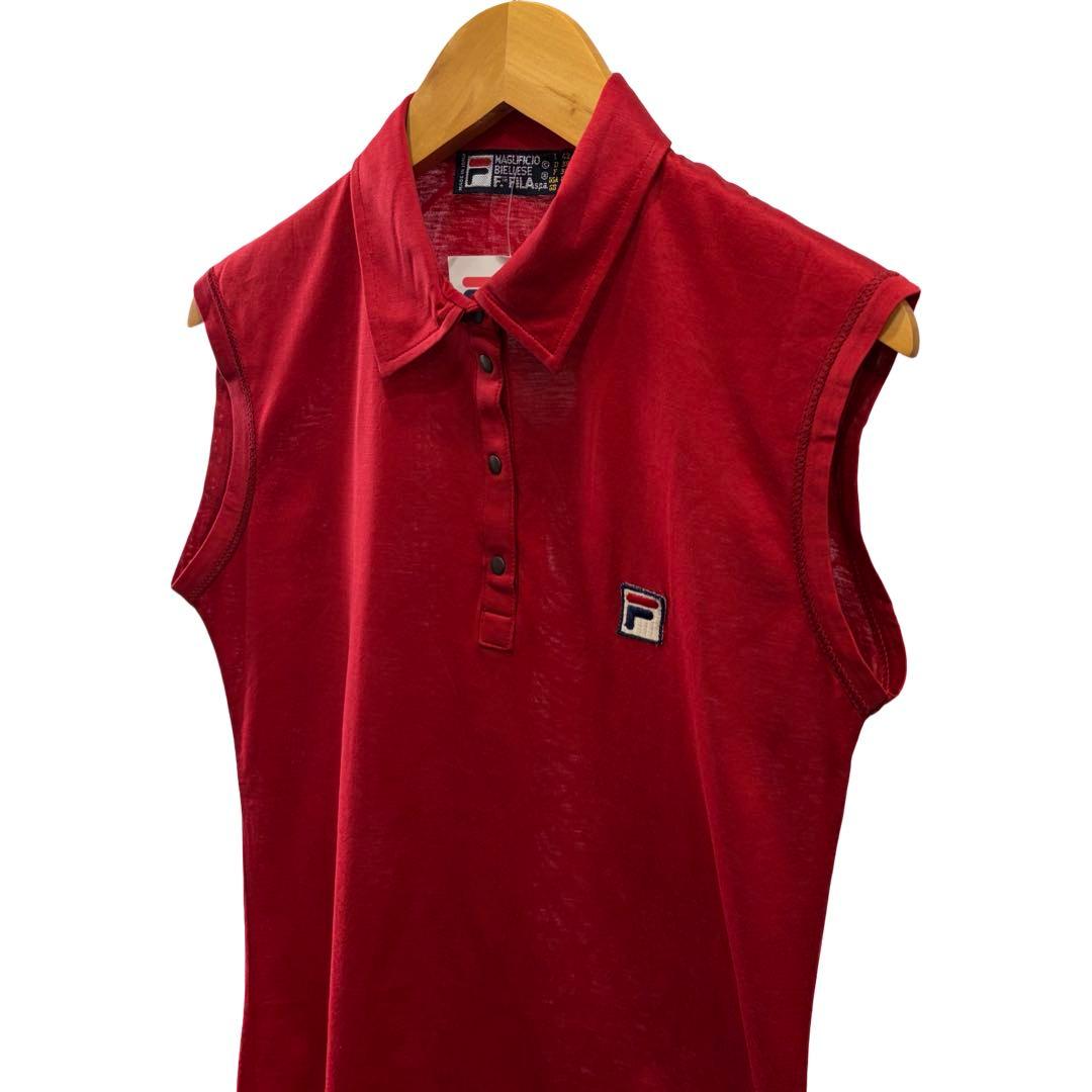 70s フィラFILA ノースリーブ　テニスウェア　デットストック　イタリア製