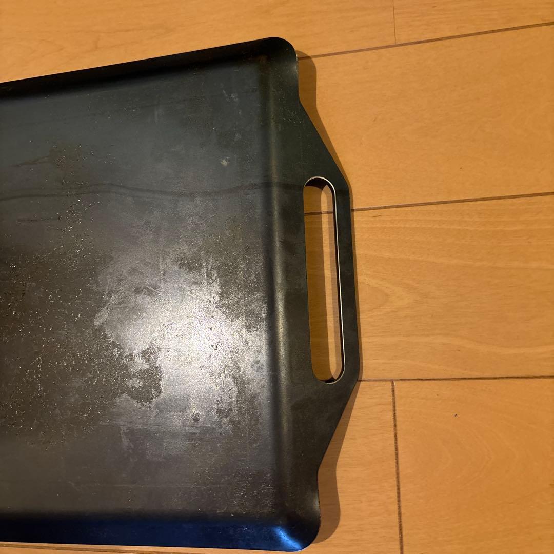 美品 極厚バーベキュー鉄板 2バーナー グリルプレート 板厚5mm