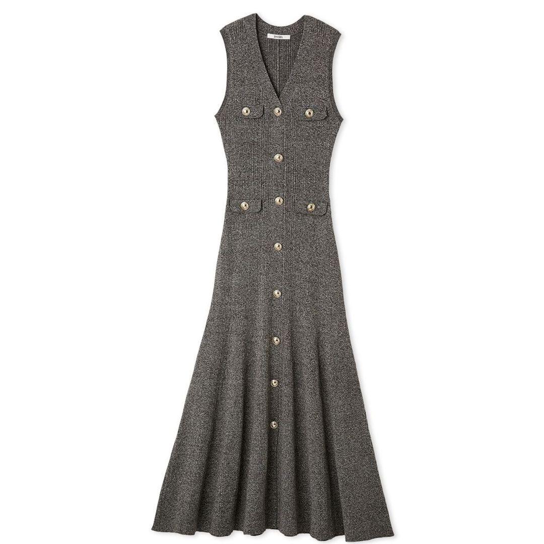 SNIDEL（スナイデル） ノースリーブフロントボタンニットワンピース