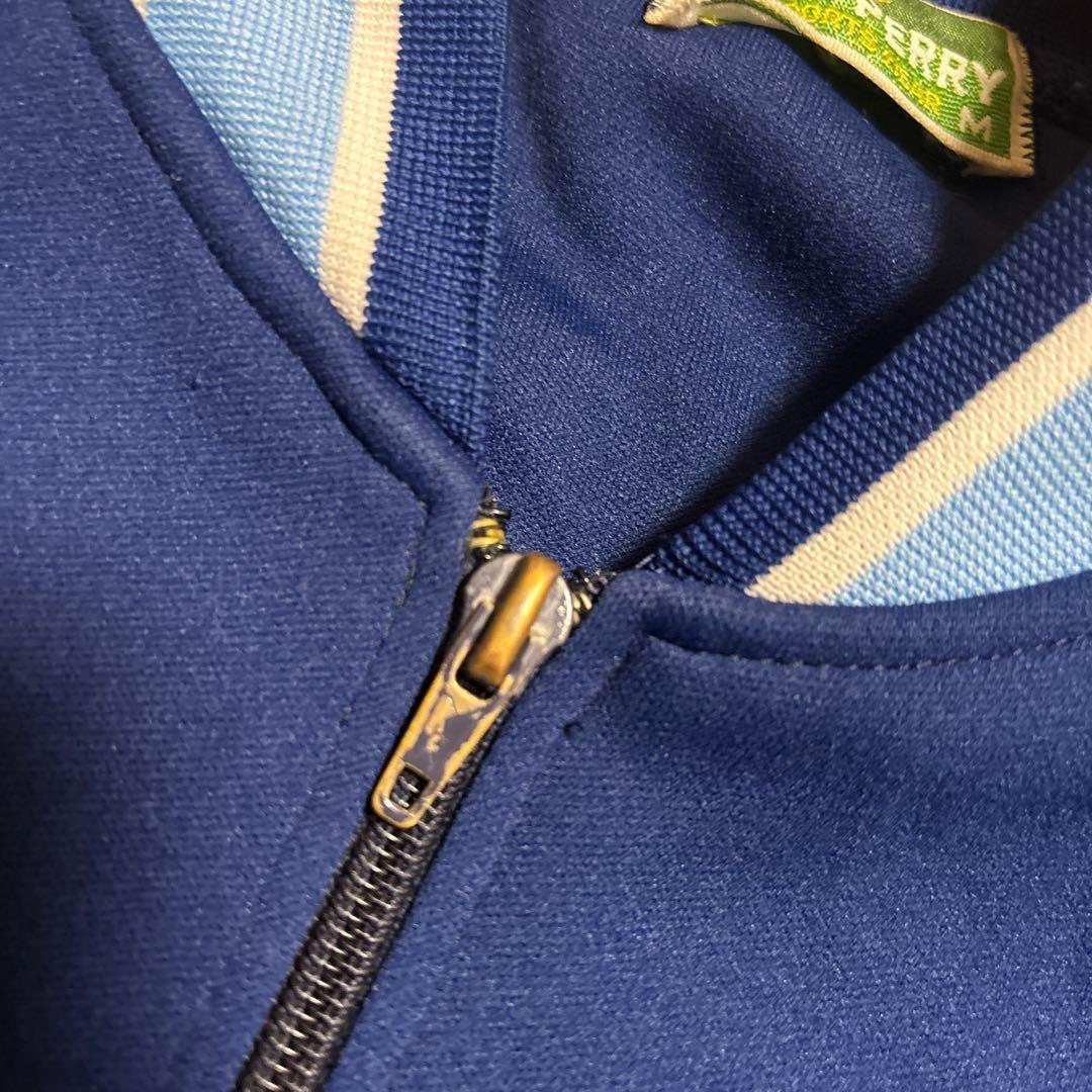 80s FRED PERRY トラックジャケット 紺 水色 2 古着 ジャージ