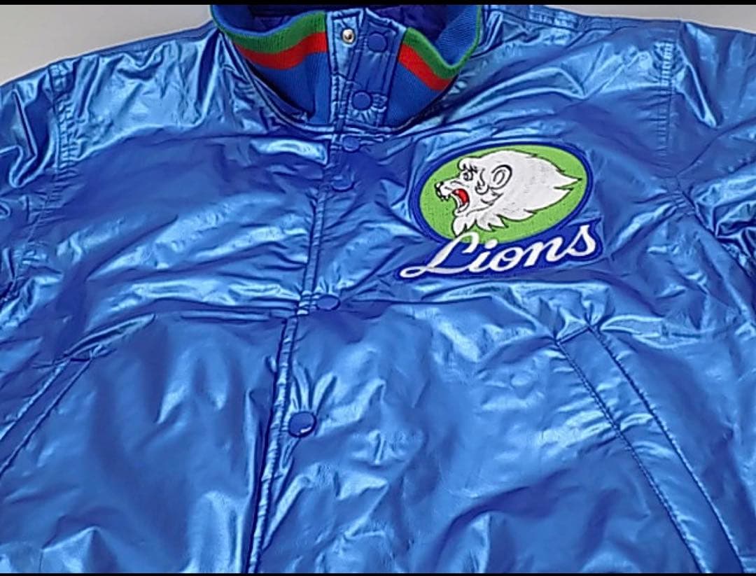 ライオンズ ボンバージャケット 青