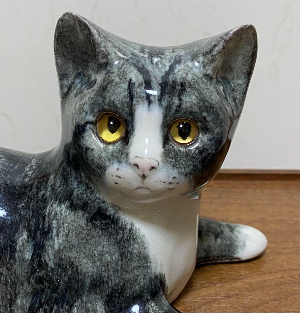 サイズ3　ウィンスタンレイキャット　ケンジントンキャット　サバトラ猫　貫入無し❣️