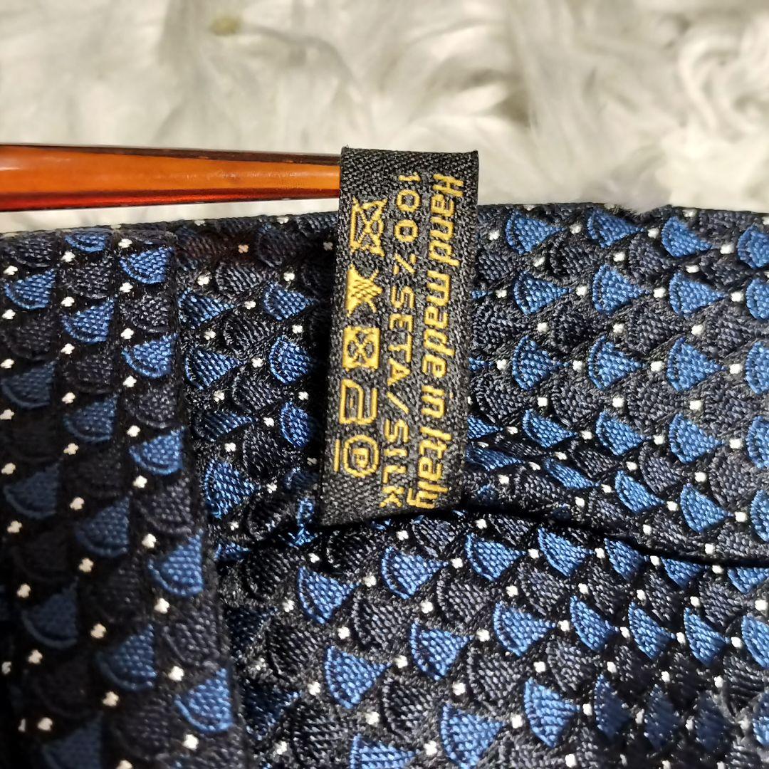 BVLGARI 　新品ネクタイ 7-POLOS ネイビー