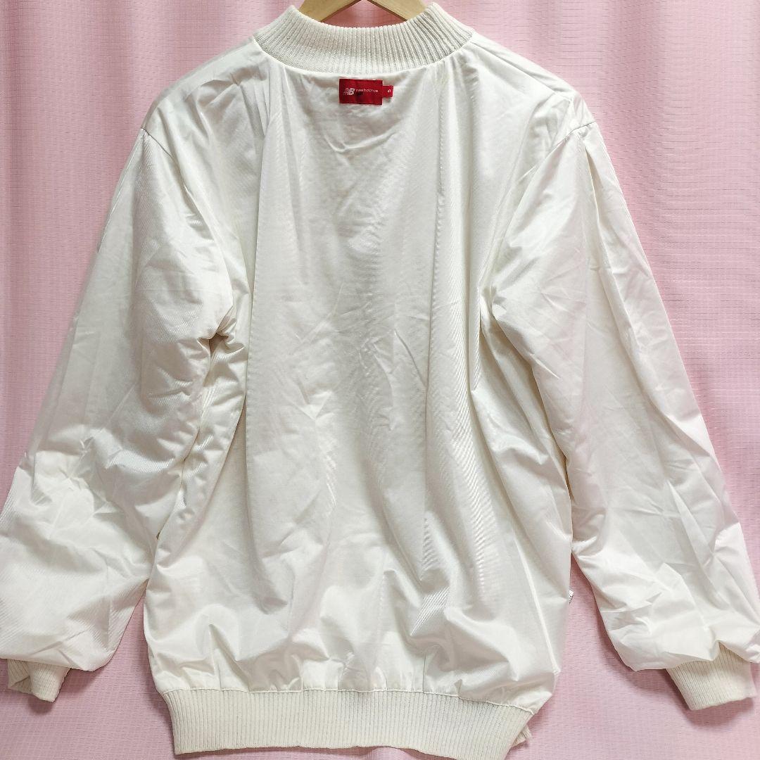 防風裏地 ニット NewBalance ホワイト セーター ゴルフウエア