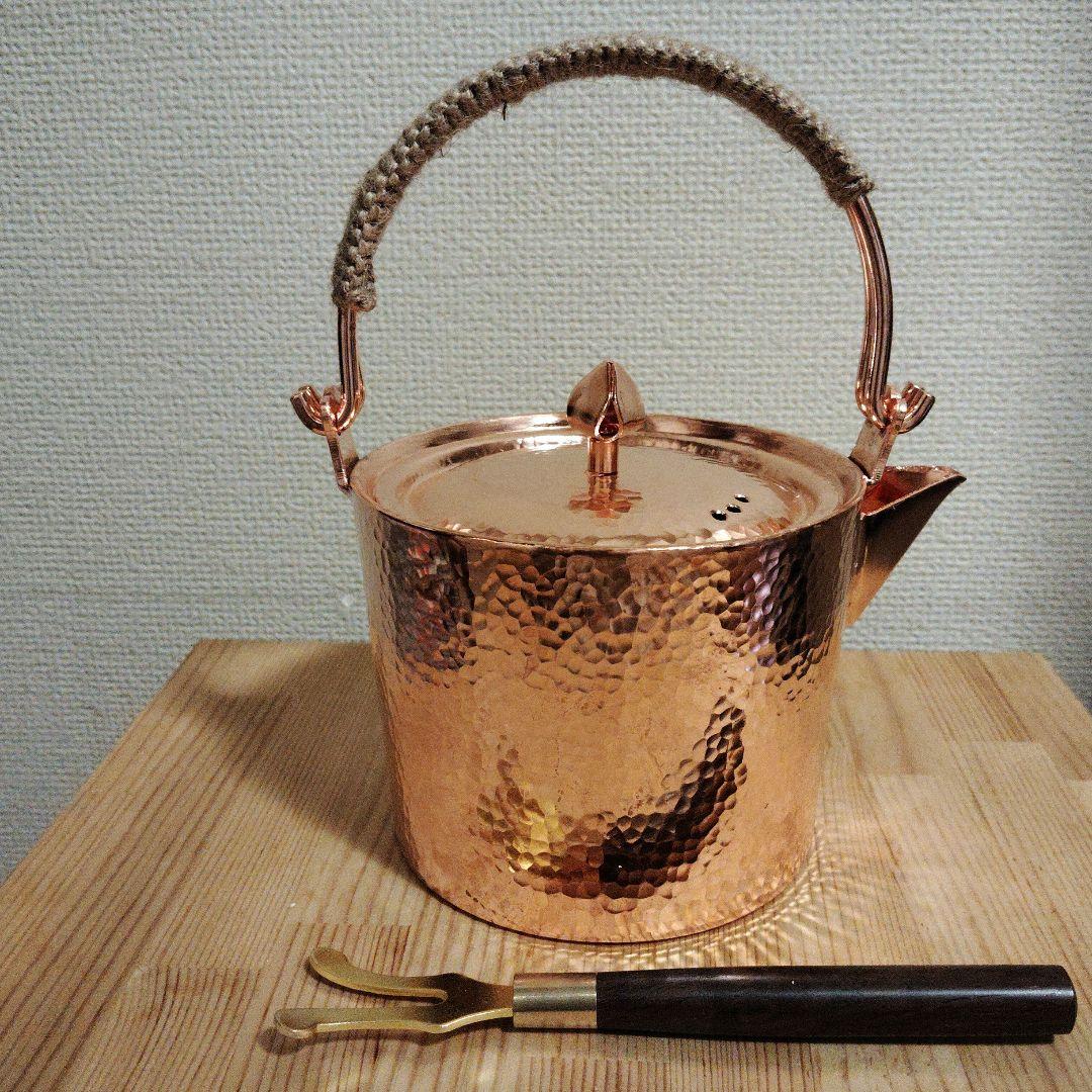 未使用☆銅やかん
