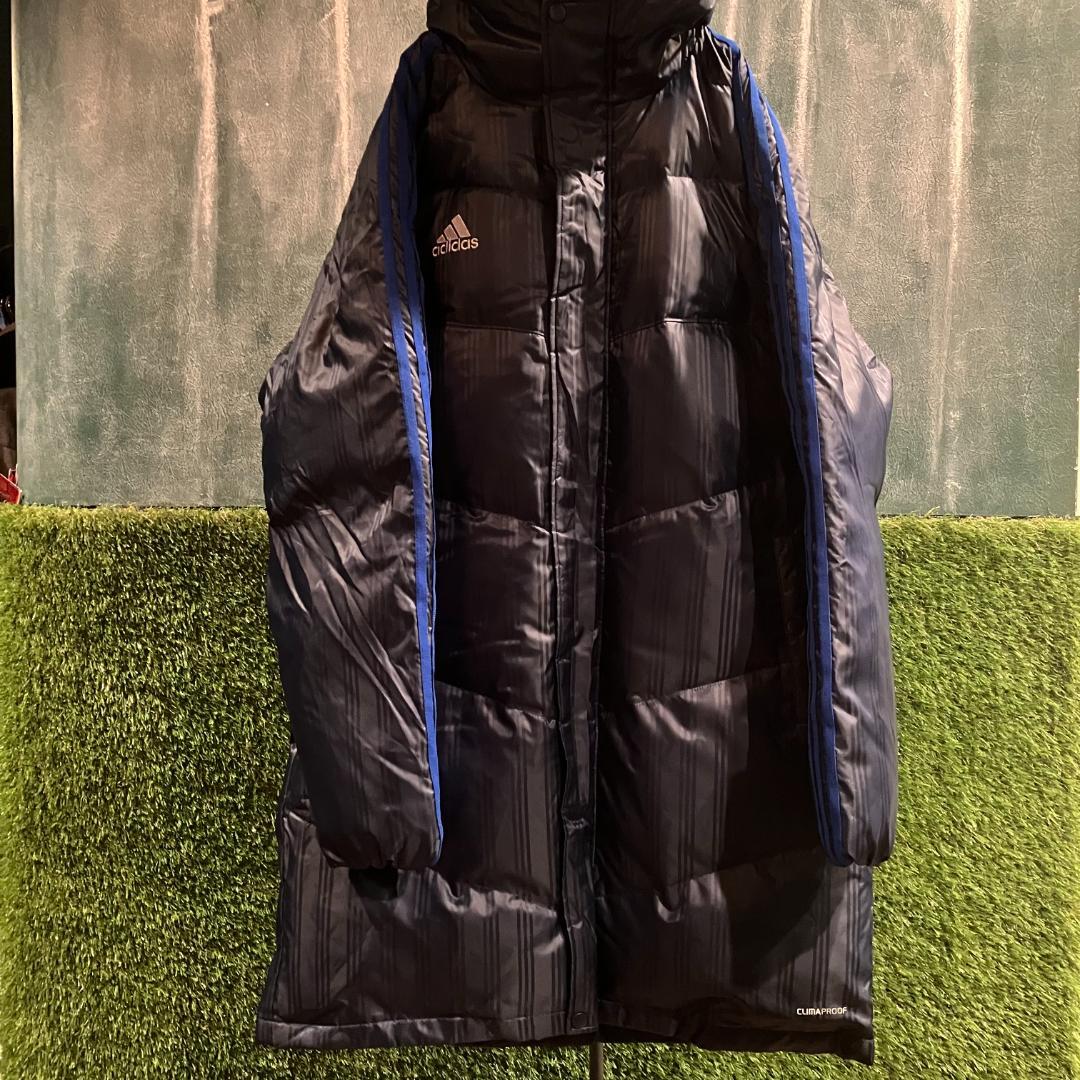 adidas　ベンチコート　HN942　ダウン80%　紺/青　サイズXO