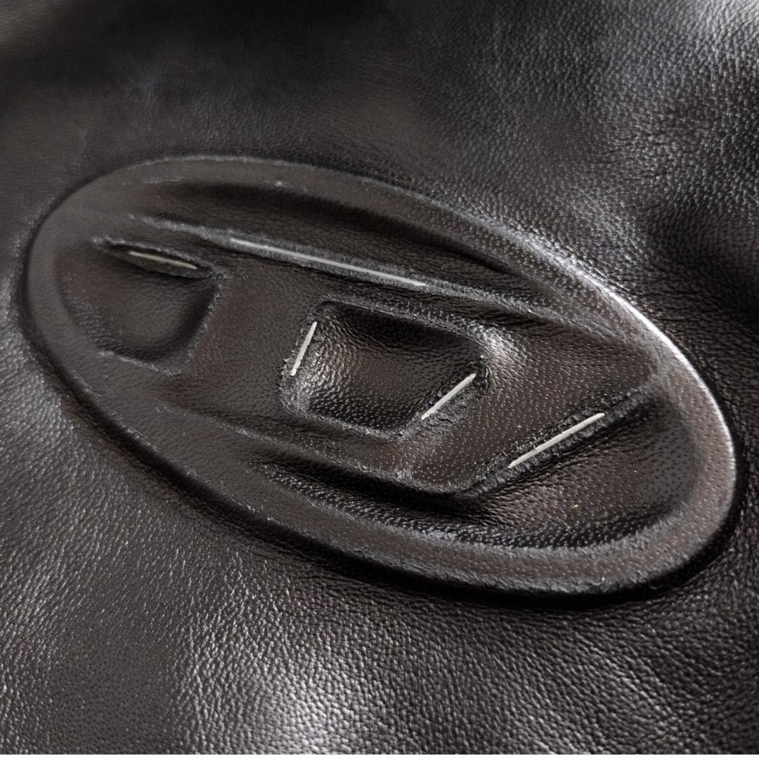 ★即発送★ DIESEL ディーゼル バイク ジャケット レザー ロゴ ブラック