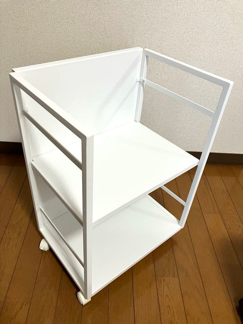 山崎実業 目隠しワゴン タワー ホワイト キャスター付き