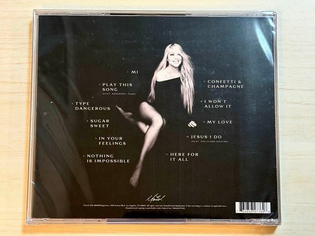 直筆サイン入り マライアキャリー 「ヒア フォー イット オール」 CD 新品