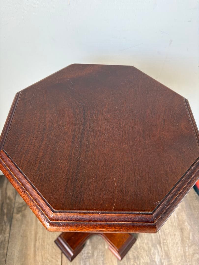 八画　花台　サイドテーブル　木製