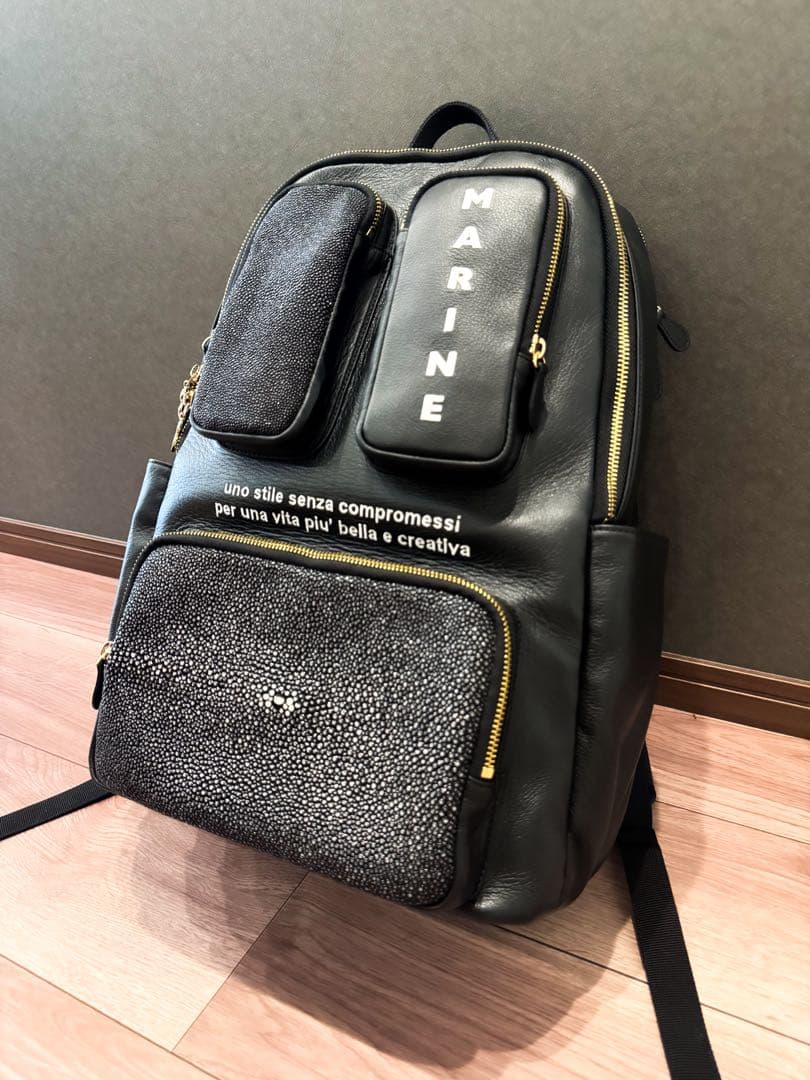 muta MARINE 希少 ガルーシャポケットレザーバックパック