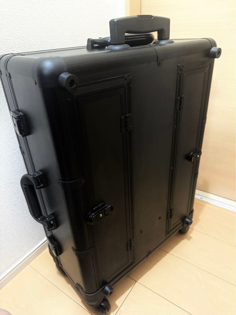 プロ用　持ち運び式　メイクボックス　キャリーケース　ブラック　女優ミラー