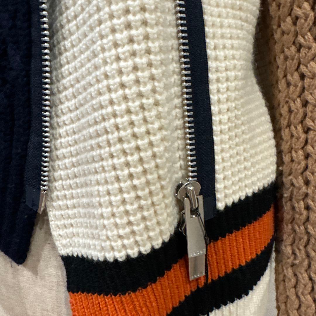 Sacai ジップアップ ライダースニット 1 18-04025 18AW